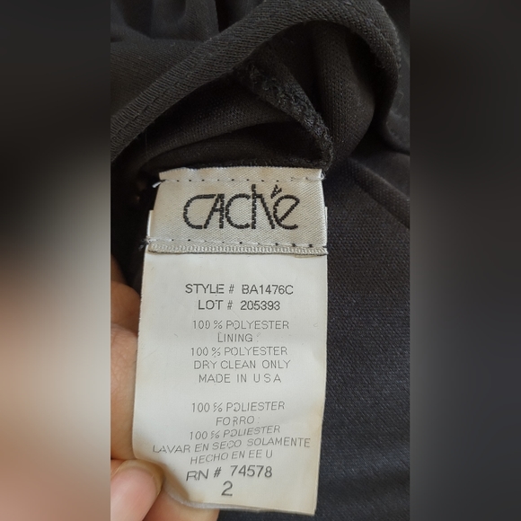 Cache chiffon black sparkle dress - Picture 5 of 7